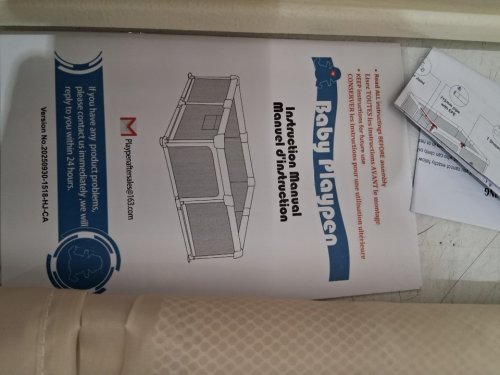 ZEEBABA XL SAFETY PLAYPEN WITH MAT AND BALLS FOR BABIES AND TODDLERS - 71" X 59" - BEIGE (MODEL: PLAYPEN-01) image 9
