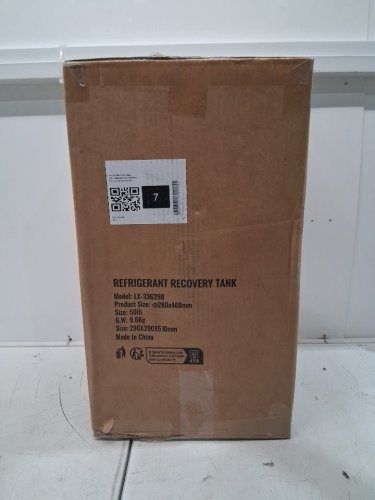 refrigerant recovery tank with double valve system - 50lb capacity - orange/grey (model: lx-33629b) image 5