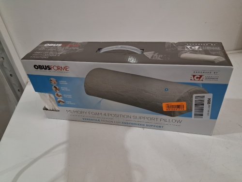 OBUSFORME 4-POSITION MEMORY FOAM SUPPORT PILLOW - 18"x8"x4" - WHITE (MODEL: PL-4PS-MF) image 3