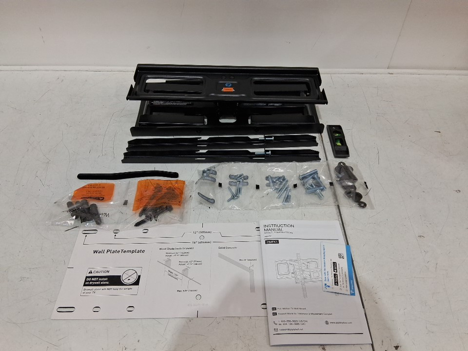 pipishell full motion tv wall mount bracket with swivel extension - 26"- 65" - 99lbs capacity - black (model: pimfk1) image 4