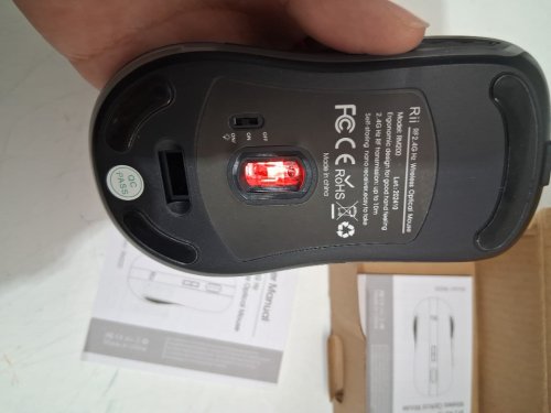 Rii 2.4G Wireless Mouse 5 Buttons Rechargeable Mobile Optical Mouse with USB Nano Receiver - black (model: RM200) image 5