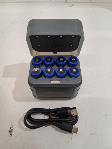 8PK MIADY LITHIUM RECHARGEABLE AA BATTERIES WITH CHARGING CASE - GREY (MODEL: TF-CD-066CE) image 2