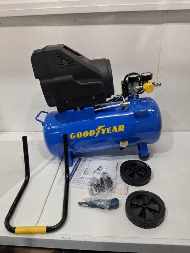 goodyear horizontal Portable Electric Air Compressor - 150psi - 8 gal - blue (model:GYC6080S) image 4