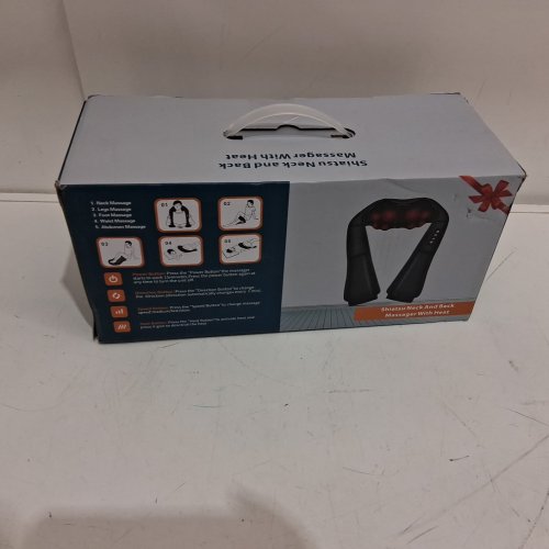 NEKTECK KNEADING MASSAGER FOR NECK, BACK AND FEET WITH 8 KNEADING ROLLERS AND HEAT - BLACK (MODEL:NK-NM06) image 2