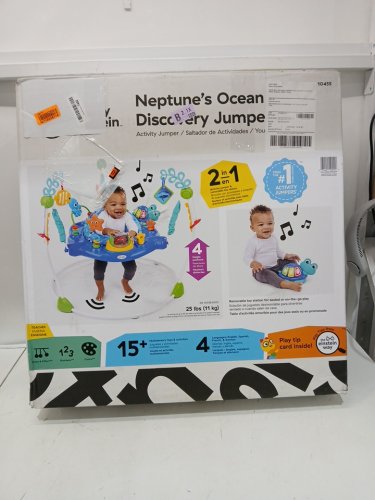 Baby Einstein Neptune's Ocean Discovery Jumper with Adjustable Height - 15+ multi-sensory toys/activities - 4 languages - Multi-colour (Model: 10455) image 8