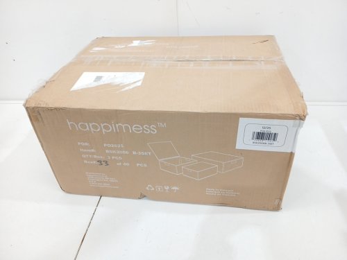3pc happimess Rectangular Wicker Storage Baskets with Lids - 22"/ 18"/ 15" - Brown (Model: BSK2006) image 2