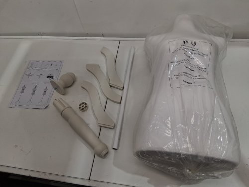 MEETINGHOME DRESS FORM MANNEQUIN - 58" - 67" - WHITE/BEIGE - (MODEL: MQ-FL2104-WHITE) image 2