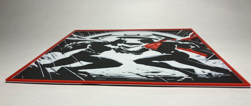 8"x8" 3D Printed - Batman vs Superman - DC- Textured Photo image 2