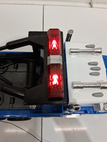 kid's Mighty Fleet Mighty Motorized Tow Truck Toy with Lights, Sounds, Motorized Winch and Traffic Cones - 8" x 15" x 6.5" - blue (model: 57116) image 4