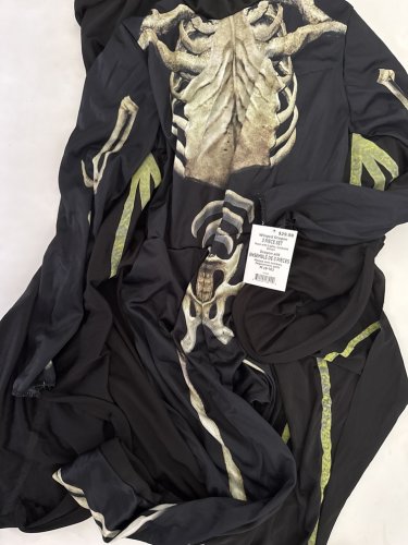 KIDS LIGHT-UP WINGED DRAGON HALLOWEEN COSTUME (JUMPSUIT ONLY) - MEDIUM 8-10 - BLACK image 2