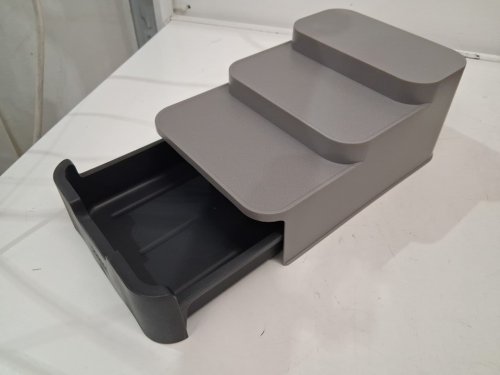 Joseph Joseph CupboardStore Compact 3-Tier Shelf Organizer with Drawer - Grey image 4