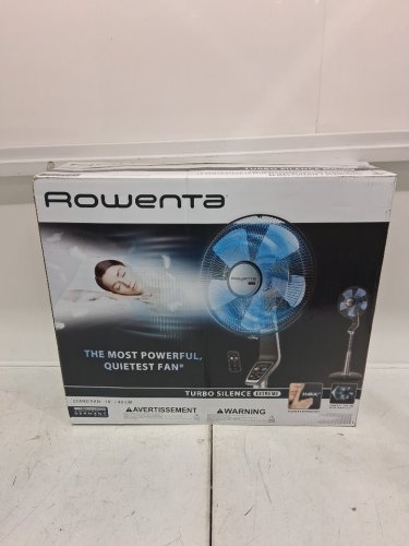 ROWENTA Turbo Silence pedestal Stand Fan - 5-speed - 16" - black/silver (MODEL: VU5670U2) image 2