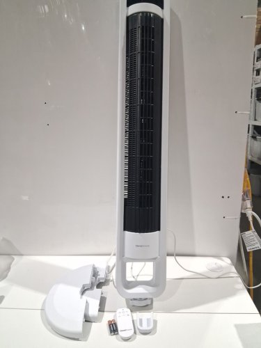 omnibreeze premium 38" Rotating tower fan with wifi CONTROL, 5-SPEEDS & REMOTE - white/BLACK (model: 5333021/dc2313r-g) image 3