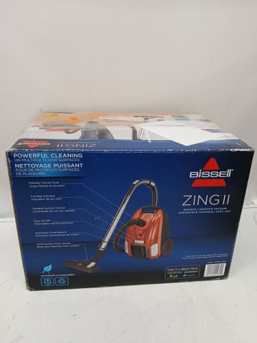 BISSELL ZING II BAGGED CANISTER VACUUM WITH 2 BAGS AND ACCESSORIES - red (MODEL: 2154C) image 2