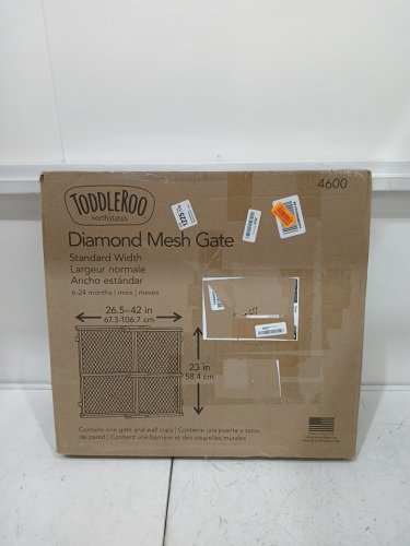 toddleroo by North States Diamond Mesh safety Gate - 26.5" - 42" x 23" - wood (model: 4600) image 2