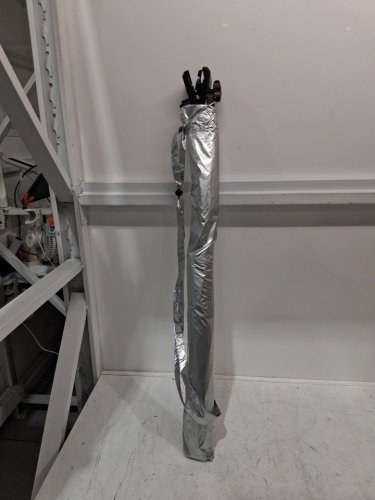 G4FREE UPF 50+ ADJUSTABLE UNIVERSAL CLAMP UMBRELLA WITH TRAVEL BAG - 44" X 46" - BLACK/SILVER image 2