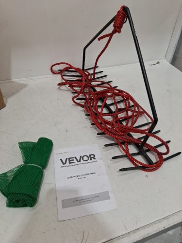 vevor double sided aquatic weed rake with rope - 24" - black (MODEL: 7847) image 3