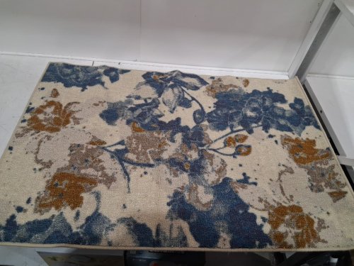 lanart venice non-slip area rug - 30" x 45" - blue/beige/yellow (model: 2285383) image 2