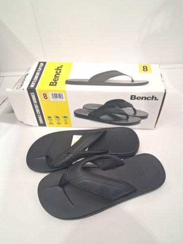 WOMEN'S BENCH COMFORT FLIP FLOPS SANDALS - 8 - BLACK (STYLE: 1872038) image 2