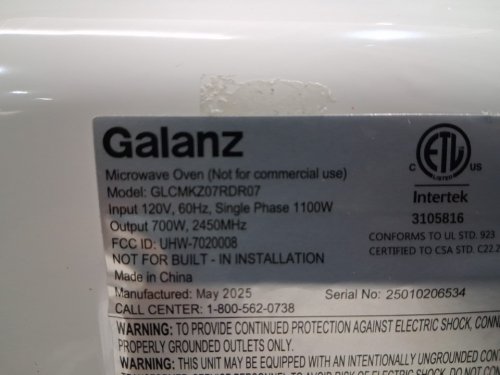 GALANZ RETRO STYLE COUNTERTOP MICROWAVE OVEN - 0.7CU.FT - RED (MODEL: GLCMKZ07RDR07) image 6