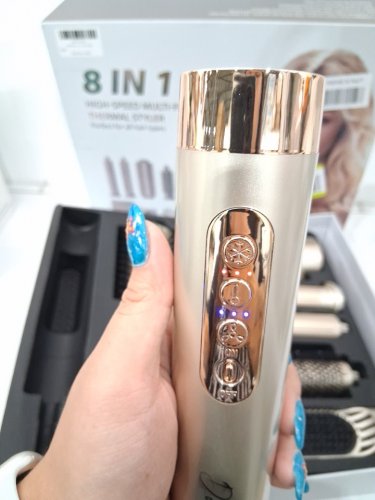 DORISILK 8-in-1 Hair Styler & Hair Dryer Brush Blow Dryer - 110,000 rpm - champagne gold (model: md-df107) image 7