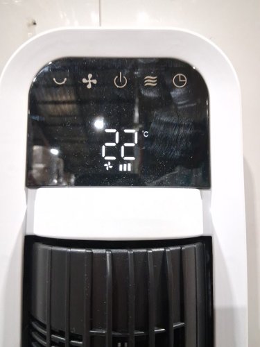 omnibreeze premium 38" Rotating tower fan with wifi CONTROL, 5-SPEEDS & REMOTE - white/BLACK (model: 5333021/dc2313r-g) image 4