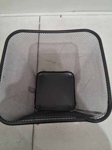 Metal Trash Can FOR  Household, Office - 10.4" X 9.3" - BLACK image 4