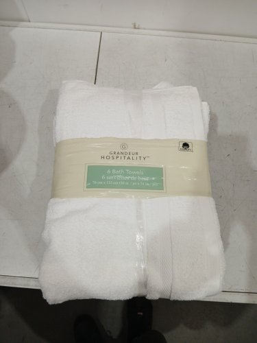 6PK GRANDEUR HOSPITALITY bath towels - 30" x 54" - White (Model: 4500995) image 2