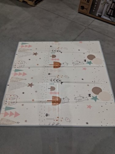 mloong Baby Playpen with Mat - 59" x 59" - Grey image 2
