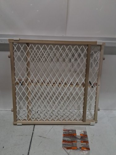 toddleroo by North States Diamond Mesh safety Gate - 26.5" - 42" x 23" - wood (model: 4600) image 3