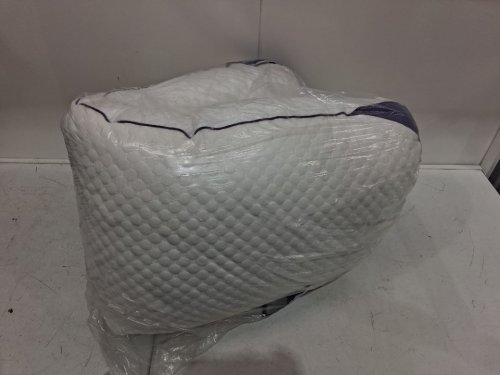 HOMELAB Adjustable Shredded Memory Foam body Pillow - 20" x 52" - WHITE/PURPLE image 2