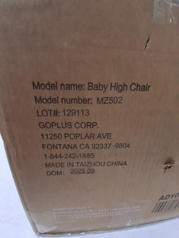 6-IN-1 Komcot Baby High Chair Booster Seat with Tray - Black (Model: MZ502) image 4