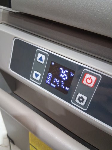 EUHOMY ELECTRIC COOLER CAR REFRIGERATOR WITH BLUETOOTH APP CONTROL - 12V/24V DC - 47QT - BLACK/GREY - (MODEL: CF001-45GR-CAEH) image 5