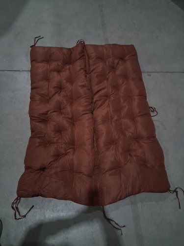 Outdoor bench/swing cushion with padded backrest - 59" x 39" - burnt orange image 3