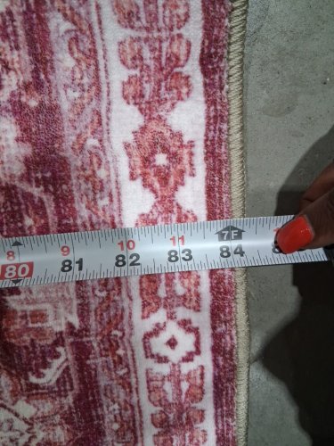 OPPODREAM Vintage Washable Area Rug - 7ft x 5ft - Hot Pink / Red image 3