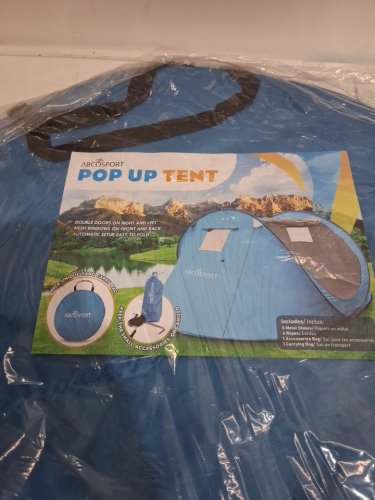 ABCOSPORT OUTDOOR POP UP CAMPING TENT for 2 - blue (model: abc2160) image 4