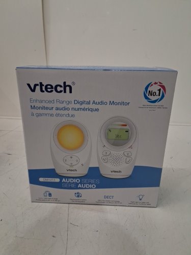 VTECH ENHANCED RANGE DIGITAL AUDIO BABY MONITOR, NIGHTLIGHT - WHITE (MODEL: DM1211) image 2