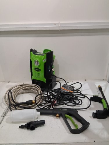 GREENWORKS COMPACT PRESSURE WASHER - 1.2GPM/13AMP/1500PSI - BLACK/GREEN (MODEL: GPW1501) image 3
