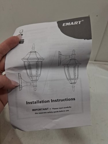 2pk emart plastic lantern wall sconce lights - 2700k - black (model: EM-GL-2) image 3