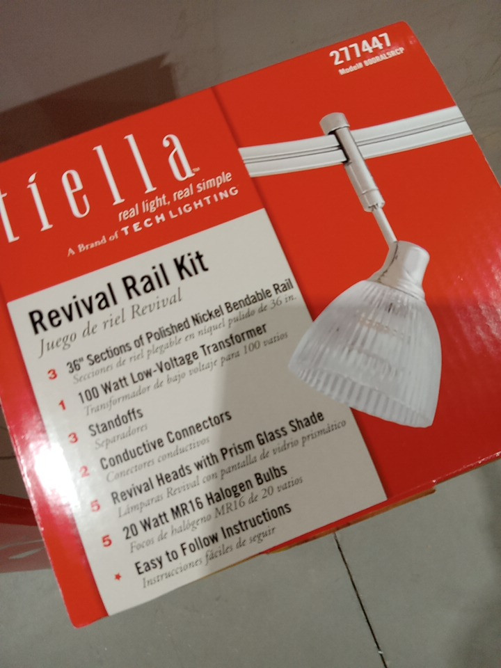 Tiella 5-Light Revival Rail Kit Light fixture - 36" - Bendable polished nickel (model: 277447) image 3