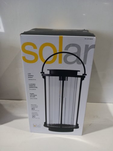 Sun soaked creations led tabletop solar lantern - 20-40 LM/ 16" - black (model: 1992746) image 2