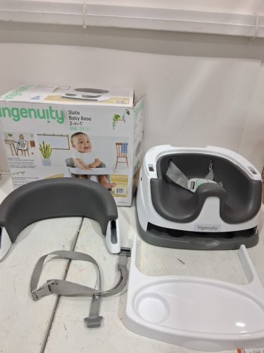 INGENUITY BABY BASE 2-IN-1 BOOSTER SEAT- 50LBS CAPACITY - WHITE/SLATE GREY (MODEL: 11576) image 2