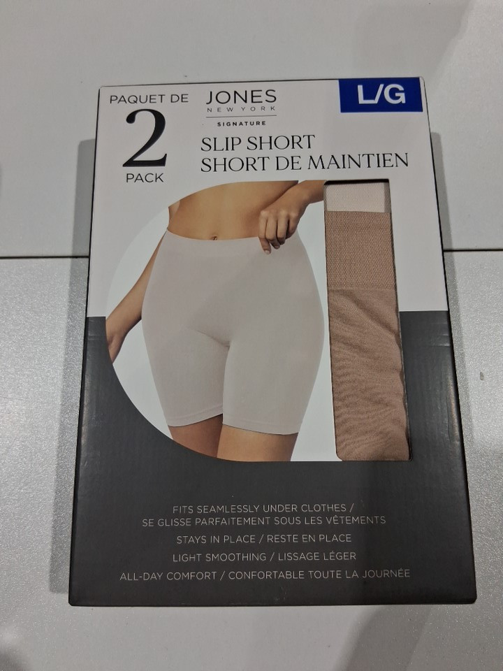 2PK WOMEN'S JONES NEW YORK SEAMLESS SLIP SHORT - LARGE - BEIGE/CREAM - (STYLE: 2857622) image 3