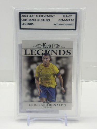 JDCC GRADED GEM MINT 10 2023 LEAF ACHIEVEMENT CRISTIANO RONALDO LEGENDS #LA-02 image 3