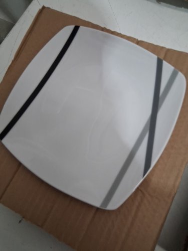 18Pc Amazon Basics Square Dinnerware Set - modern beams (model: 160605/B07FJ) image 4