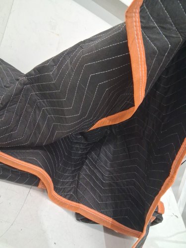 4pk Moving Blankets - 72" x 40" - Black/Orange image 4