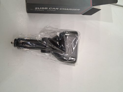 TWO USB ports Car Charger Cigarette Lighter Splitter Adapter 120W - black image 3