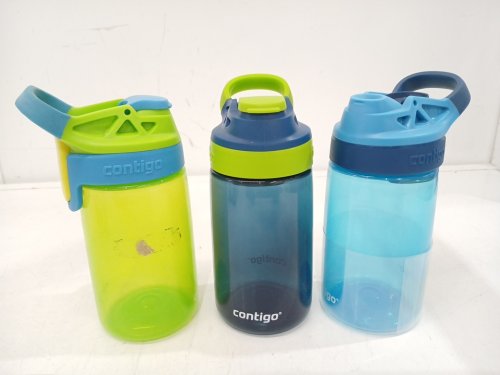 3PC Contigo Kids Sip Water Bottles - Blue/Green image 3