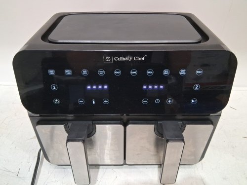 culinary chef digital dual zone air fryer - 4.75qt per basket - 1700w - 13000btu - black (model: ccaf904) image 8