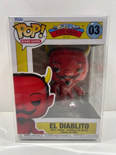 Funko pop! Board games: loteria - el diablito vinyl figure (#03) **plastic protector cover** image 2